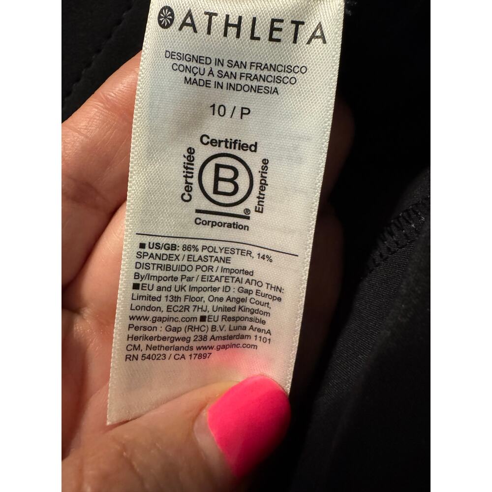 NWOT Athleta Endless High Rise Black Pant Size 10 Petite - Picture 12 of 13